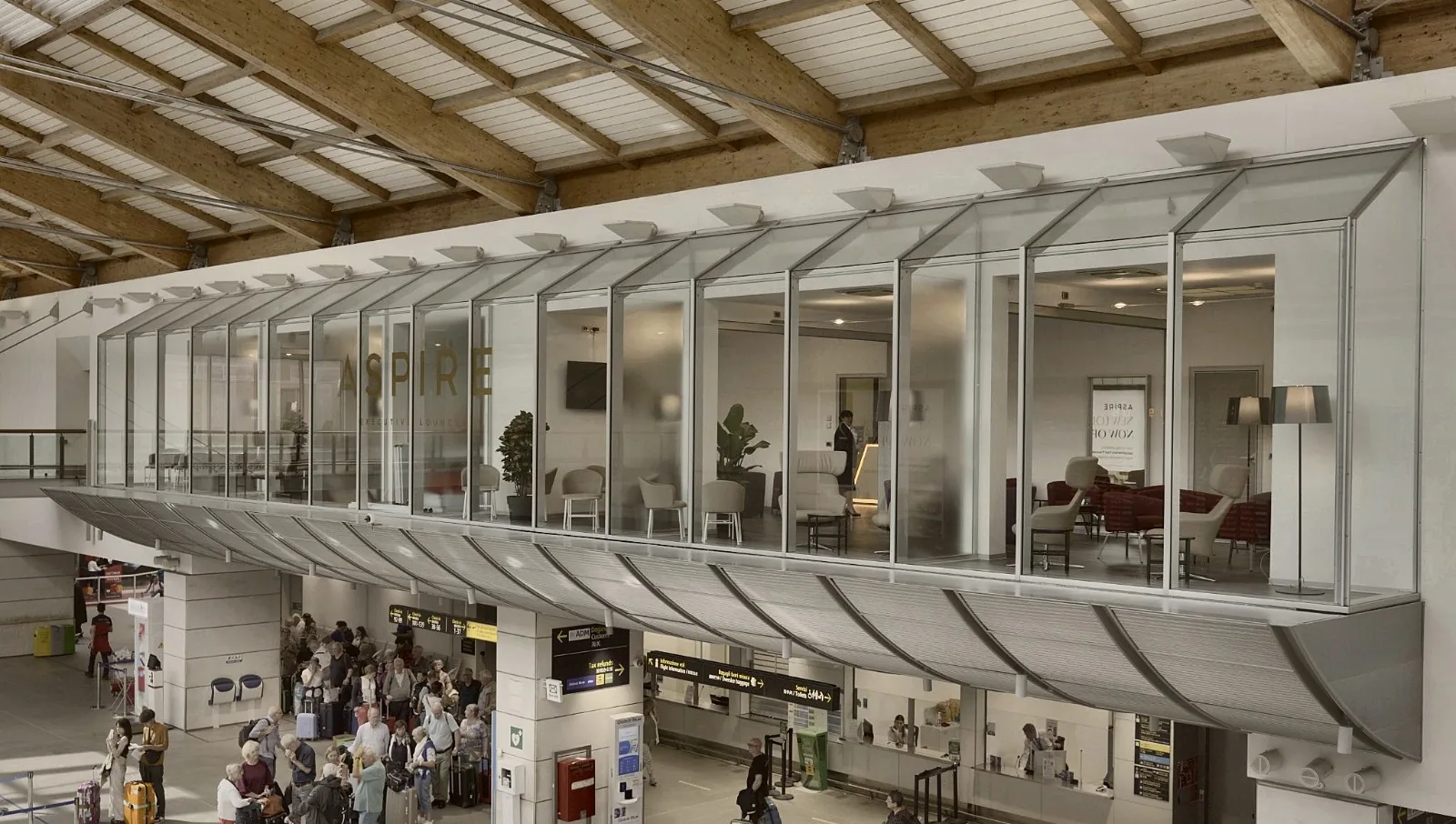 Aspire Lounge at Venice Marco Polo Airport furnished on rental by Lizard